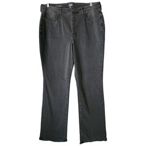 NYDJ Barbara Bootcut Jeans Women's 16W 36x31" LiftXTuck Technology Black Denim